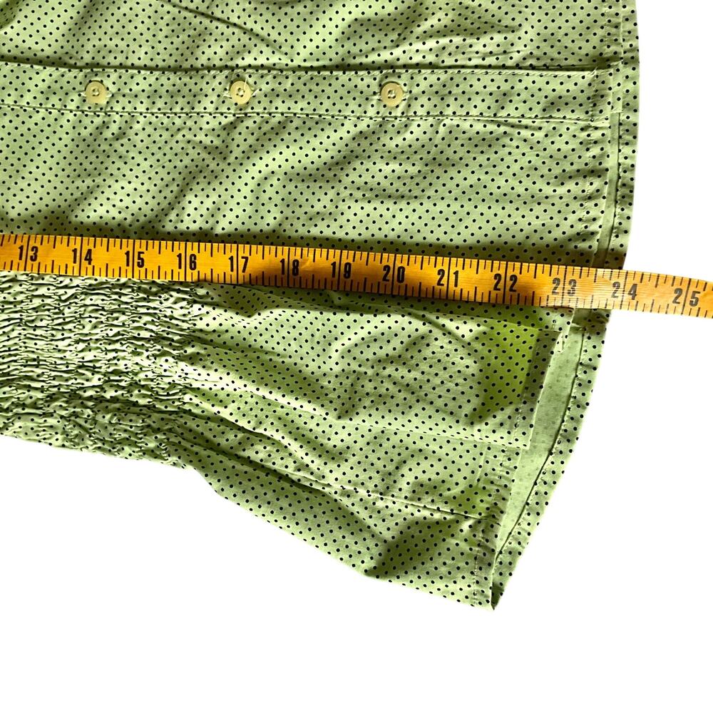 In Vain Green Dotted Button-Up Blouse: Y2K, 2000s - Picture 6 of 6